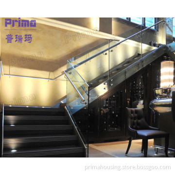 Steel and Toughened Glass Staircase Balustrade with Best Quality